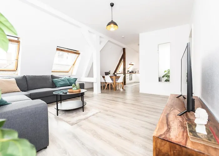 Ko-living - Haendel - Altstadt Mit Kueche, Smart Tv & Dachterrasse アパート ハレ